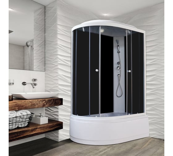 Душевая кабина Parly EC1221R 120x80см высокий поддон, профиль белый, стекло тонированное 9079