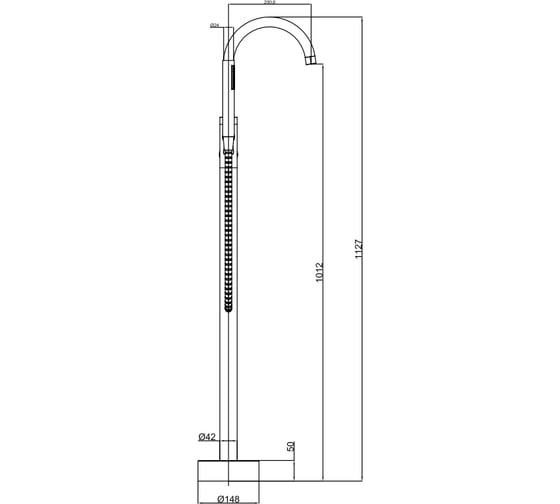 Напольный смеситель для ванны Maxonor PURE LIFE PL3087-7