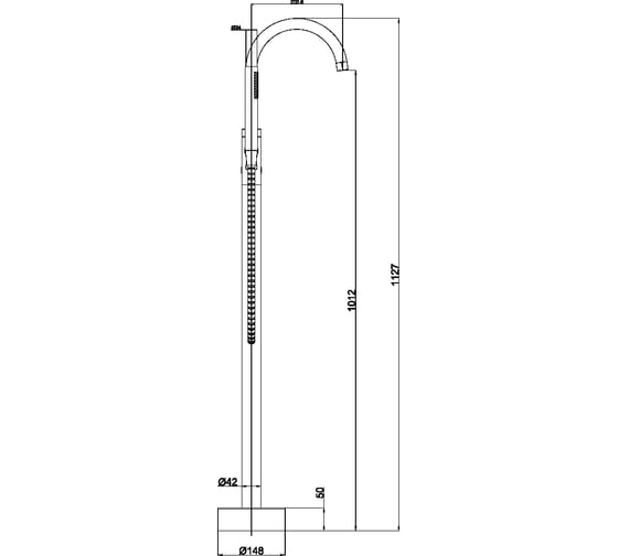 Напольный смеситель для ванны Maxonor PURE LIFE PL3087-8
