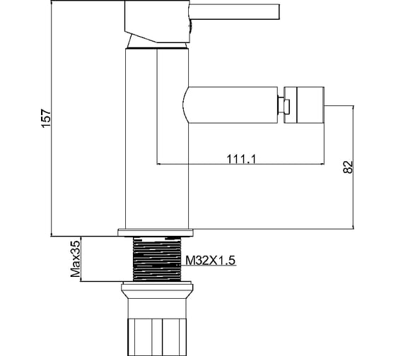 Смеситель для биде Maxonor PURE LIFE PL5087-7