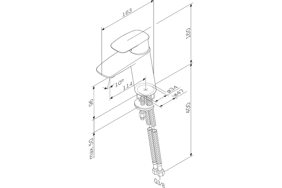 Смеситель для умывальника AM.PM Spirit V2.1 хром F71A02100 - выгодная цена,  отзывы, характеристики, фото - купить в Москве и РФ