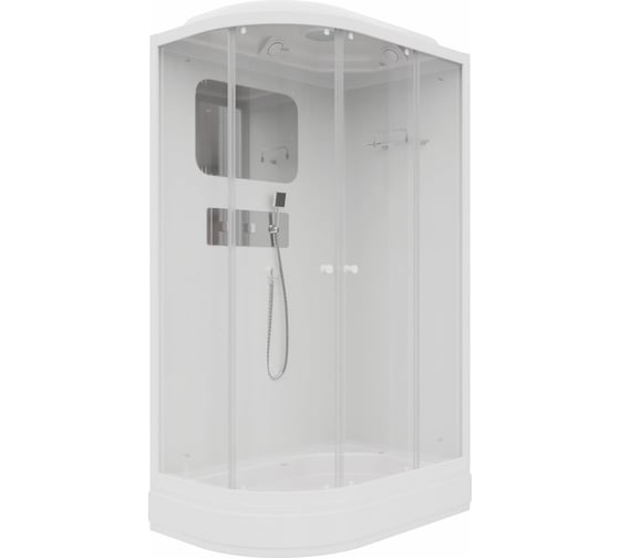 Душевая кабина Parly BMM120R 120x80см высокий поддон, профиль белый, стекло прозрачное 7292