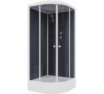 Душевая кабина Parly CM101 высокий поддон 100x100см тонированное стекло белый профиль 7857