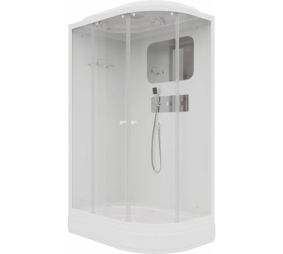 Душевая кабина Parly BMM120L 120x80см высокий поддон профиль белый стекло прозрачное 7291