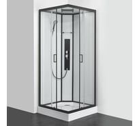 Душевая кабина Parly AMI Quadro 90x90см низкий поддон, профиль черный, стекло прозрачное 9494