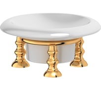 Держатель с мыльницей 3SC настольный фарфор; золото STI 228