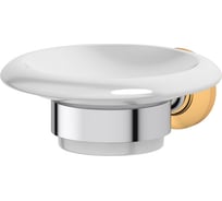 Держатель с мыльницей 3SC фарфор; хром/золото STI 104