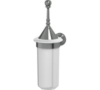 Держатель с туалетным ершом 3SC с крышкой фарфор; античное серебро STI 424