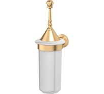 Держатель с туалетным ершом 3SC с крышкой фарфор; матовое золото STI 324