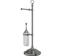 Стойка с 2-мя аксессуарами для туалета 3SC 80 cm фарфор; античное серебро STI 433