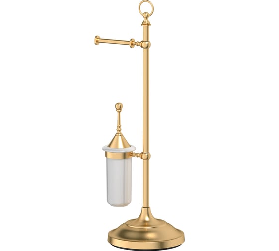 Стойка с 2-мя аксессуарами для туалета 3SC 80 cm фарфор; матовое золото STI 333