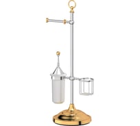 Стойка с 3-мя аксессуарами для туалета 3SC 80 cm фарфор; хром/золото STI 134