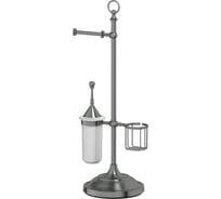 Стойка с 3-мя аксессуарами для туалета 3SC 80 cm фарфор; античное серебро STI 434