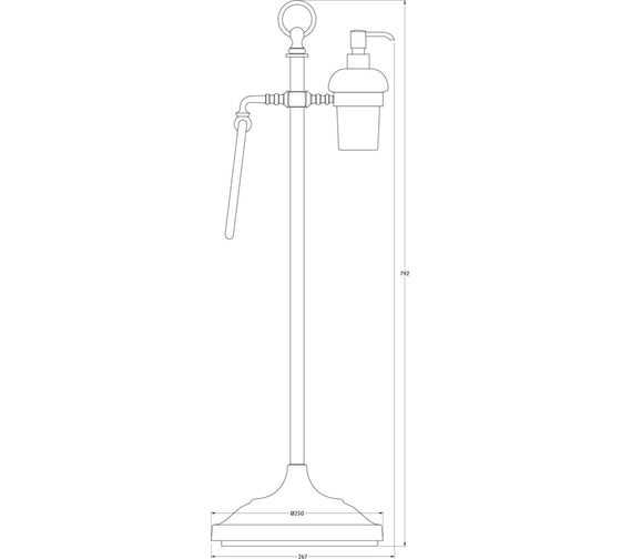 Стойка с 2-мя аксессуарами для туалета с биде 3SC 80 cm фарфор; хром STI 032