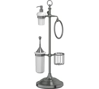 Стойка с 5-ю аксессуарами для туалета с биде 3SC 80 cm фарфор; античное серебро STI 435