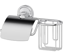 Держатель освежителя воздуха и туалетной бумаги с крышкой FBS хром ELL 053