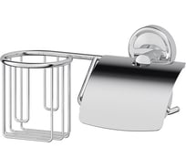 Держатель освежителя воздуха и туалетной бумаги с крышкой FBS хром ELL 054