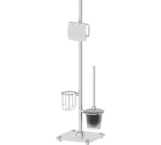 Стойка с 3-мя аксессуарами для туалета FBS 80 cm матовое стекло; хром UNI 310