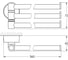 Поворотный тройной держатель полотенец FBS 37 cm хром NOS 045 2