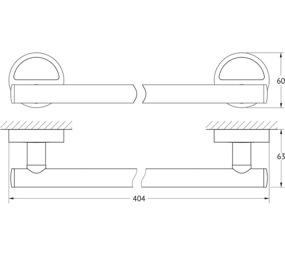 Штанга для полотенца FBS 40 cm хром LUX 030
