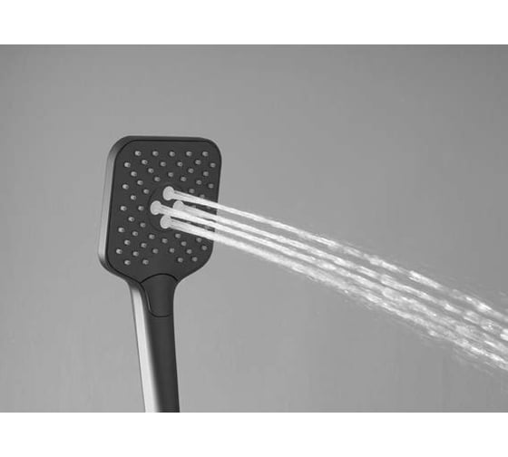 Душевая стойка VINCEA Cube с изливом, брашированное золото VSFS-1C1BG