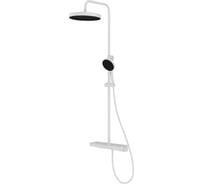 Душевая стойка VINCEA Inspire термостатическая, с изливом, 30 см верхний душ, белый VSFS-3I12TW