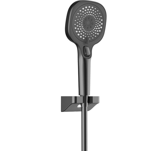 Душевая стойка VINCEA Inspire термостатическая, с изливом, вороненая сталь VSFS-3I13TGM