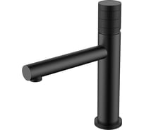 Смеситель для раковины VINCEA Groove черный VBF-4G1MB