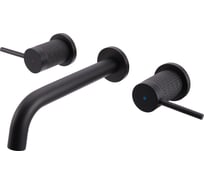 Смеситель для раковины VINCEA Groove встраиваемый, черный VBFW-4G1MB