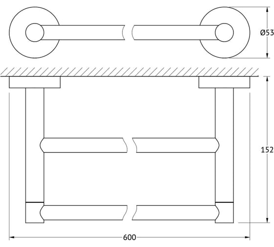 Двойная штанга для полотенца Artwelle 60 cm хром HAR 031