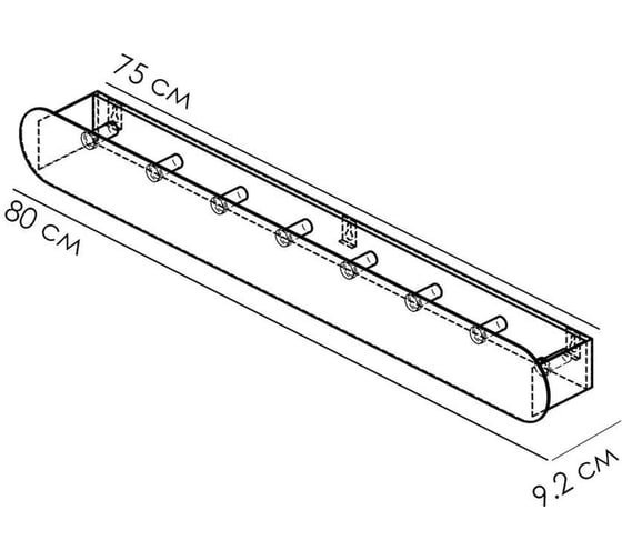 Крючки Граф Держалкин Round hook 80x9.2x9 белая Fl-ro-hook80-б