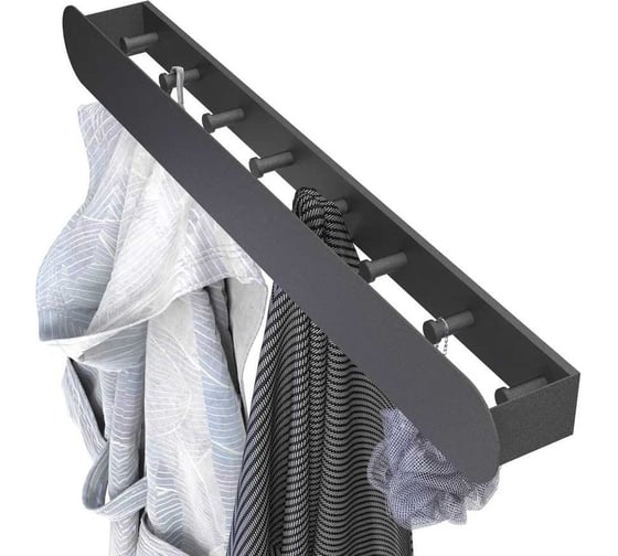 Крючки Граф Держалкин Round hook 80x9.2x9 черная Fl-ro-hook80-ч