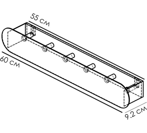 Крючки Граф Держалкин Round hook 60x9.2x9 белая Fl-ro-hook60-б