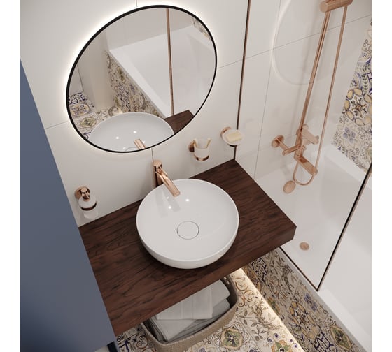 Стеклянная мыльница с латунным настенным держателем Wellsee Finishing Touch 182504000