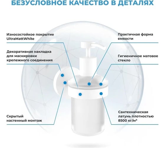 Набор аксессуаров для туалета 2 в 1 Wellsee Finishing Touch 182515001