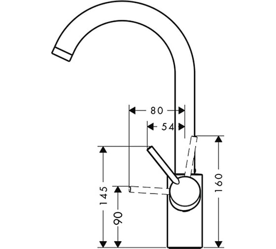 Смеситель для кухни HANSGROHE 14870000 Talis S Variarc 00000007424