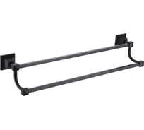 Полотенцедержатель Azario ALTRE трубчатый двойной 60 см, черный матовый 00081873