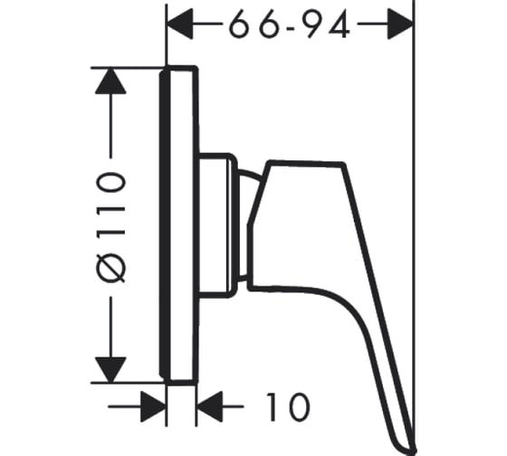 Смеситель для душа, внешняя часть HANSGROHE 31961000 Focus Е2 00000069133