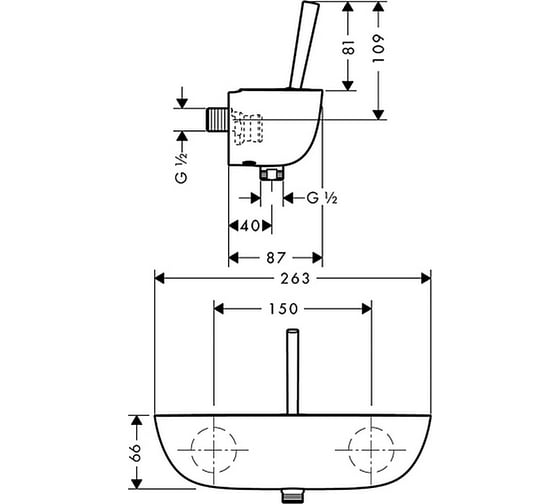 Смеситель для душа HANSGROHE 15672000 PuraVida 00000007510
