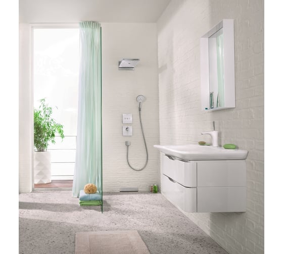 Вентиль HANSGROHE 15736400 Select glass Trio/Quattro запорный/переключающий 00000043955