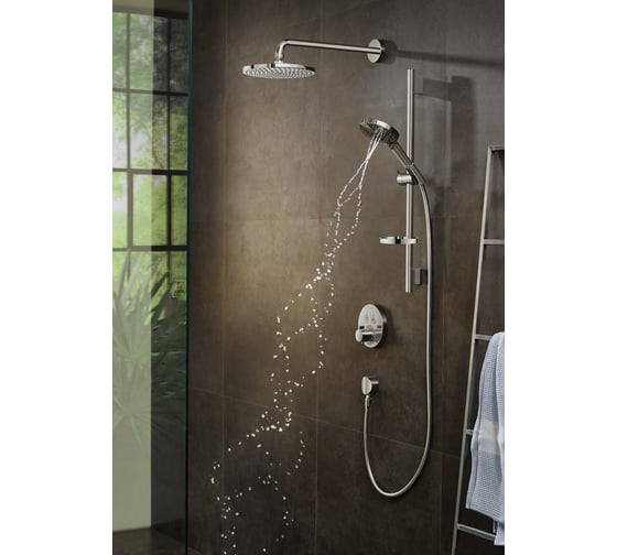 Термостатический смеситель HANSGROHE 15743000 ShowerSelect S внешняя часть 00000036012