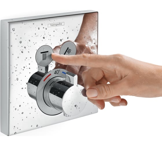 Термостатический смеситель для душа HANSGROHE 15763000 Select внешняя часть 00000031341