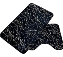 Набор ковриков д/ванной Zalel mramor 60x100+50x60 черный 553292