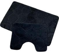 Набор ковриков д/ванной Zalel 2 пр. 55x90 (черный) 553296