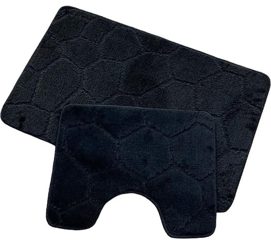 Набор ковриков д/ванной Zalel 2 пр. 55x90 (черный) 553296 1