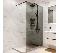 Душевая перегородка Mebelvann Walk In 2000x1000 BLACK BEN-602_BL_T _2000x1000