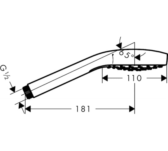 Ручной душ HANSGROHE 26638400 Verso Select 1jet 00000039678