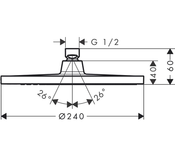 Верхний душ HANSGROHE 26723000 Crometta S240 1jet 00000048516
