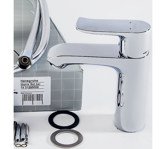 Смеситель для раковины с гигиеническим душем HANSGROHE 31285000 Metris 00000024372