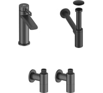 Смеситель для раковины в ванную комнату Wellsee ONCE! and forever в наборе 4 в 1 201000127